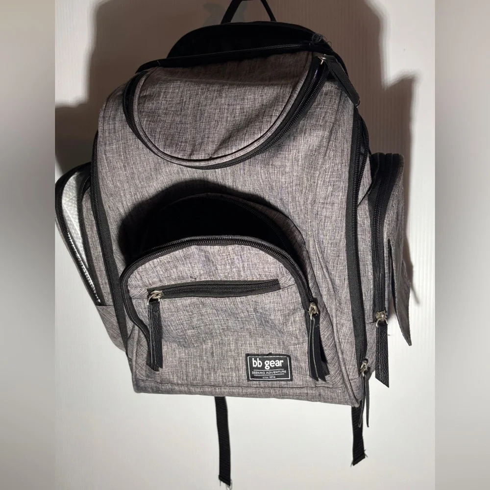 Baby boom gray diaper backpack